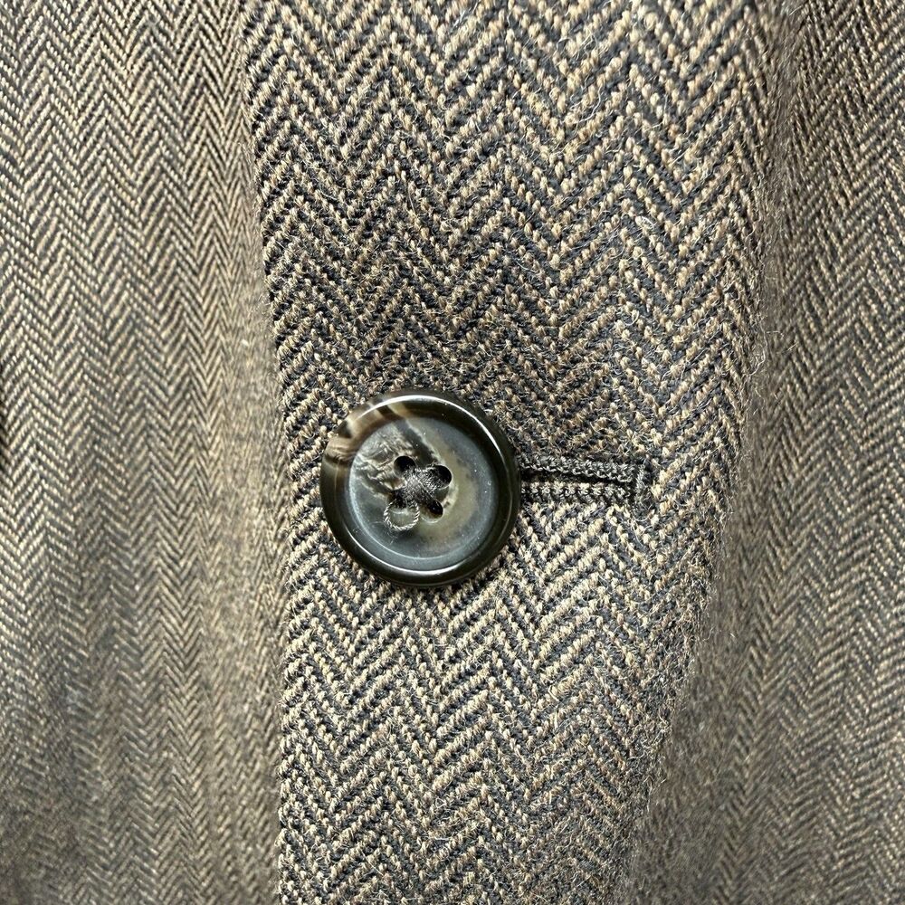 Lauren Ralph Lauren 44R Brown Herringbone Blazer Sport Coat 100% Wool Mens - Picture 7 of 13